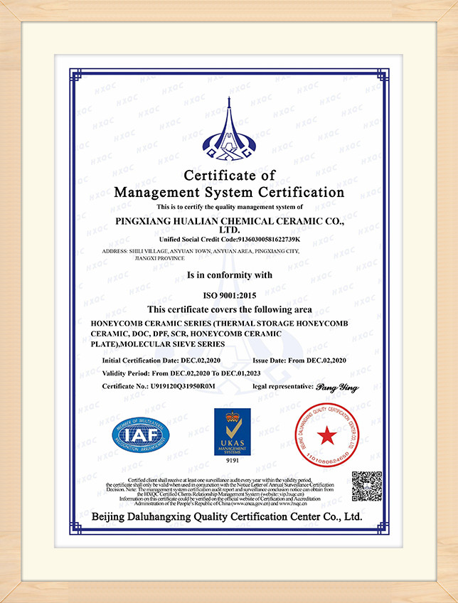 ISO certificate